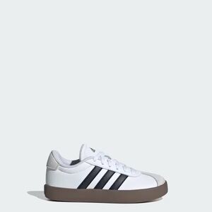 adidas White Sneakers with Black Stripes and Brown Sole Size 6